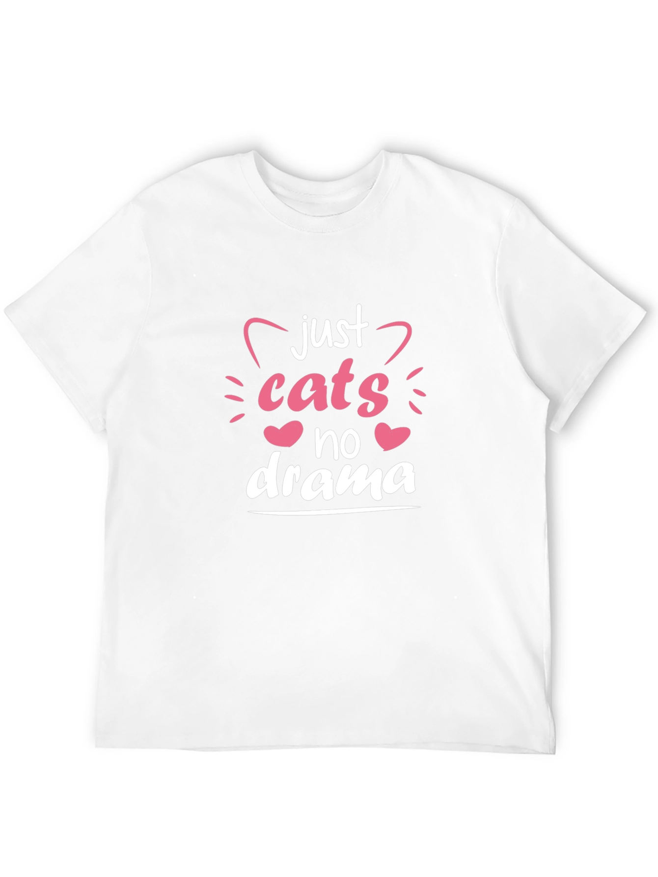 Just Cats No Drama Black T-Shirt