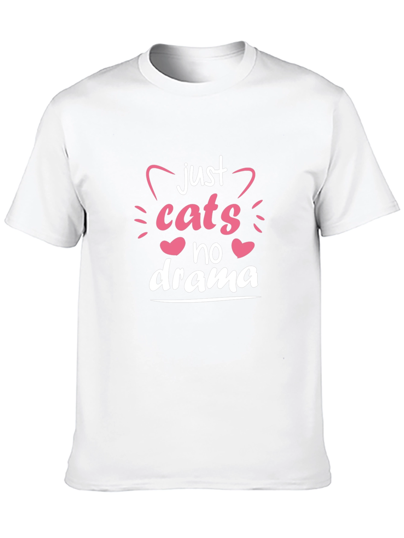 Just Cats No Drama Black T-Shirt