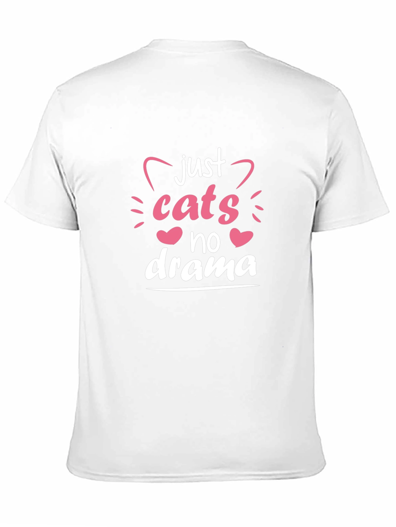 Just Cats No Drama Black T-Shirt