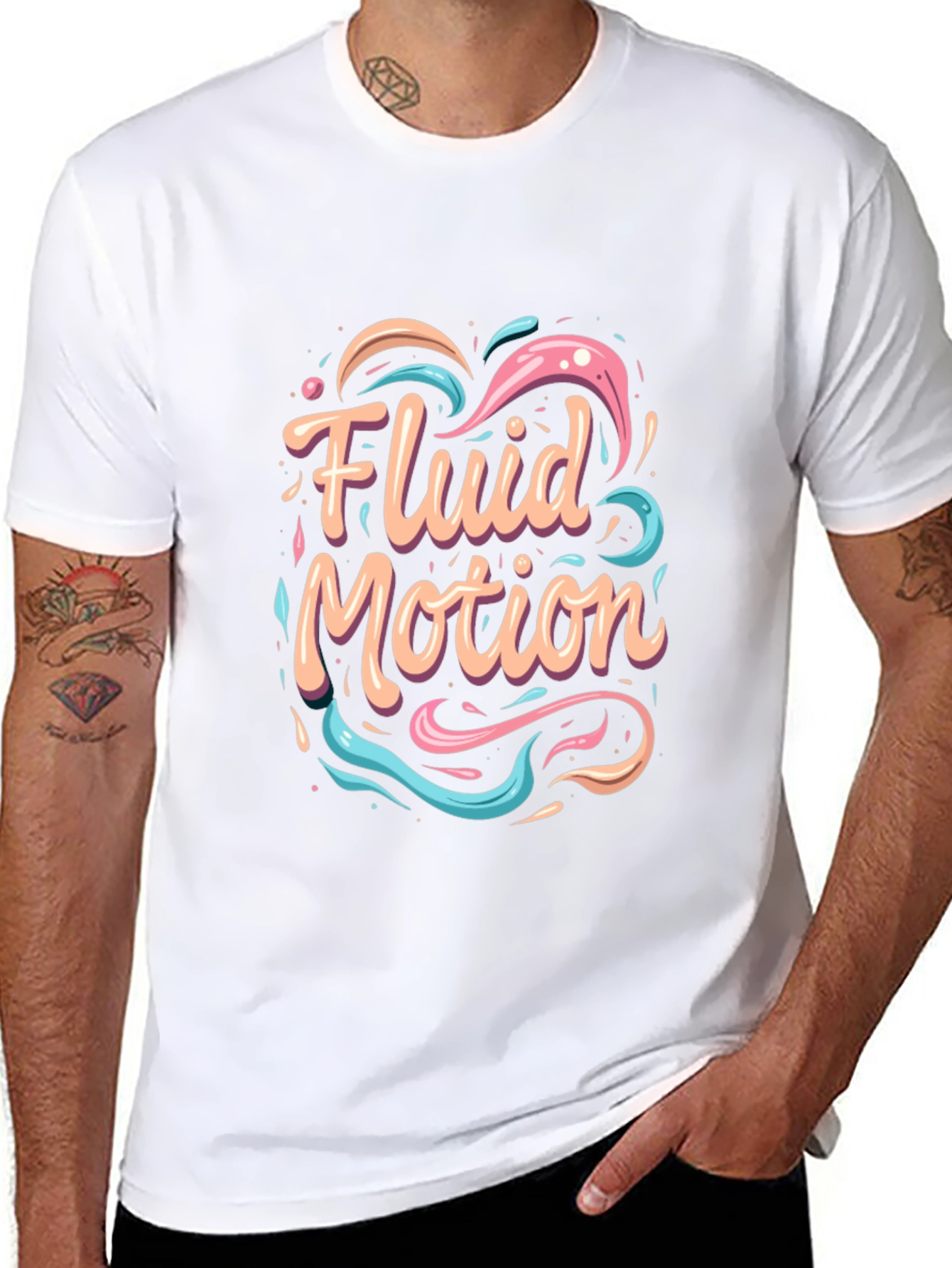 Fluid Motion Graphic Tee - Stylish Comfort