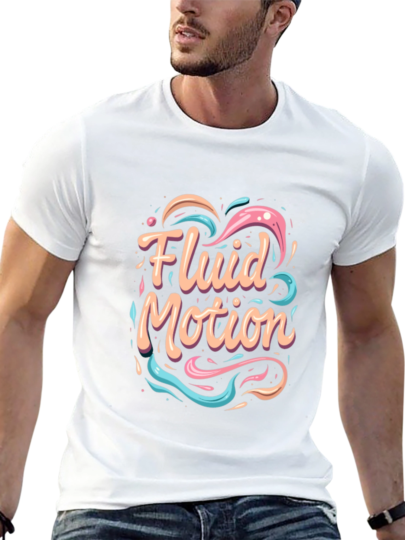 Fluid Motion Graphic Tee - Stylish Comfort
