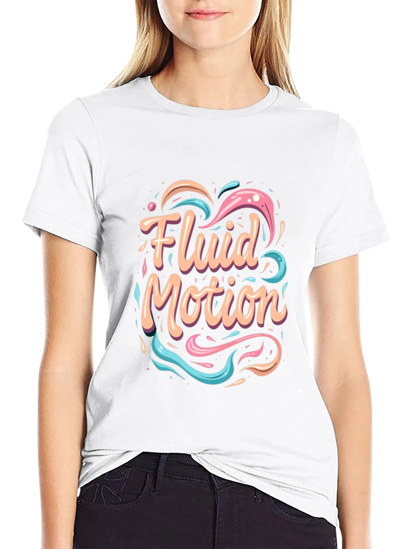 Fluid Motion Graphic Tee - Stylish Comfort