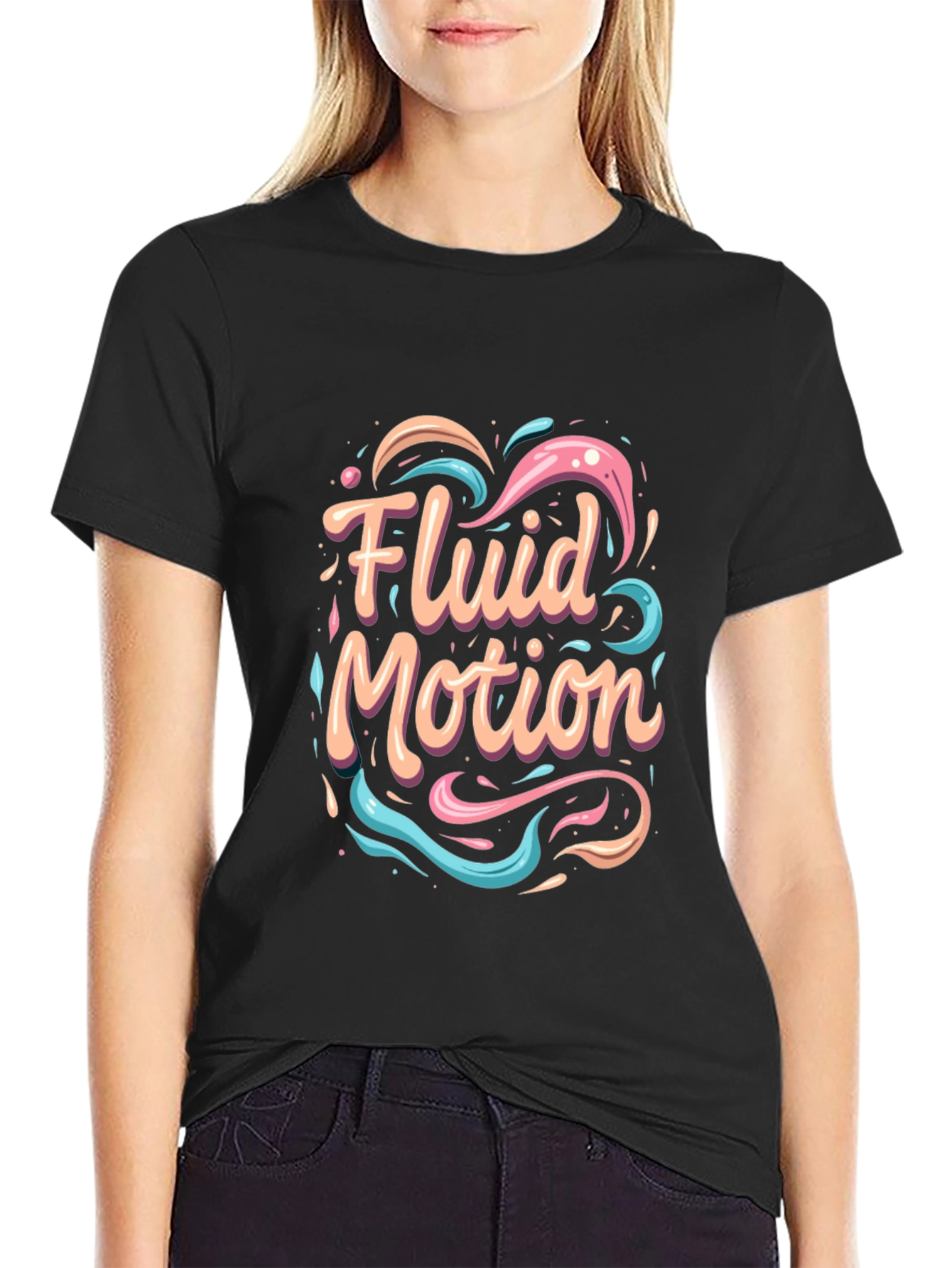 Fluid Motion Graphic Tee - Stylish Comfort