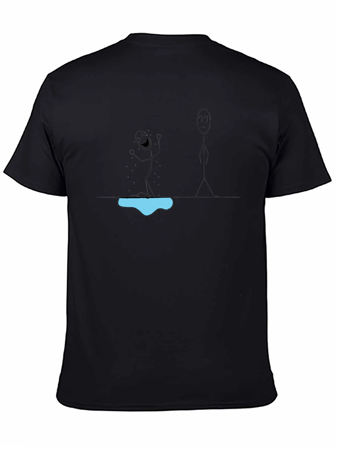 Funny Stick Figure T-Shirt - Happy Jumping