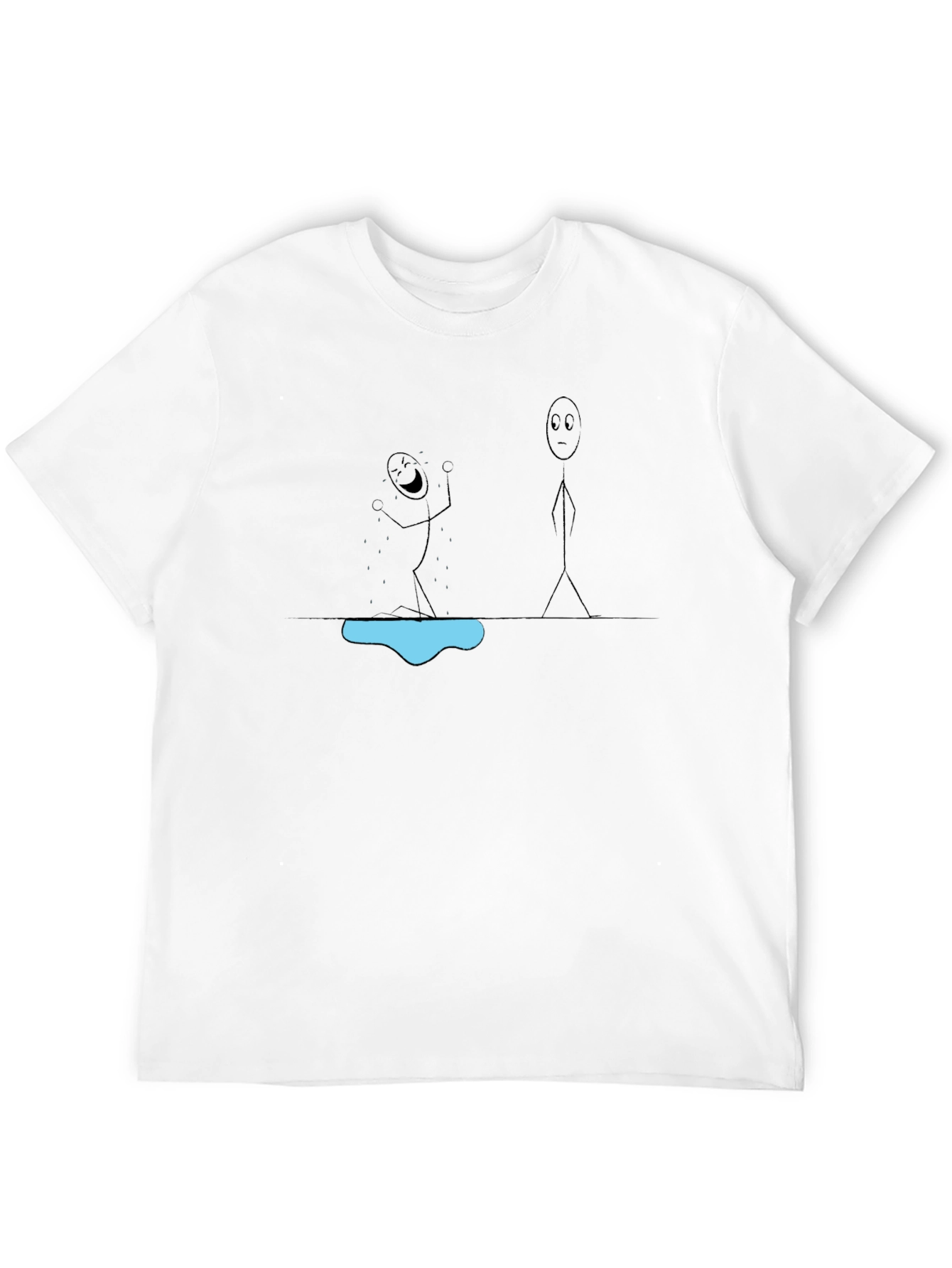 Funny Stick Figure T-Shirt - Happy Jumping