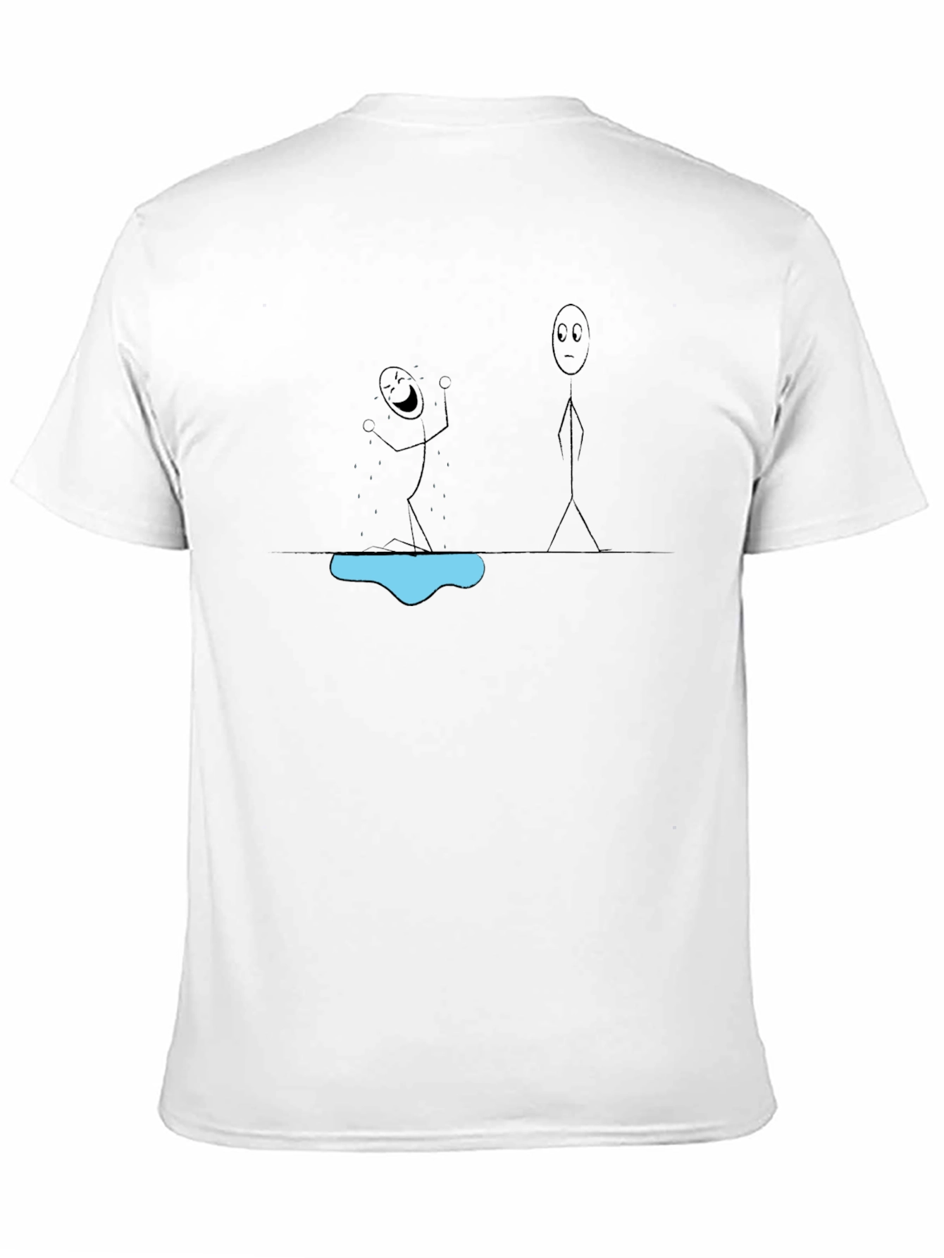 Funny Stick Figure T-Shirt - Happy Jumping