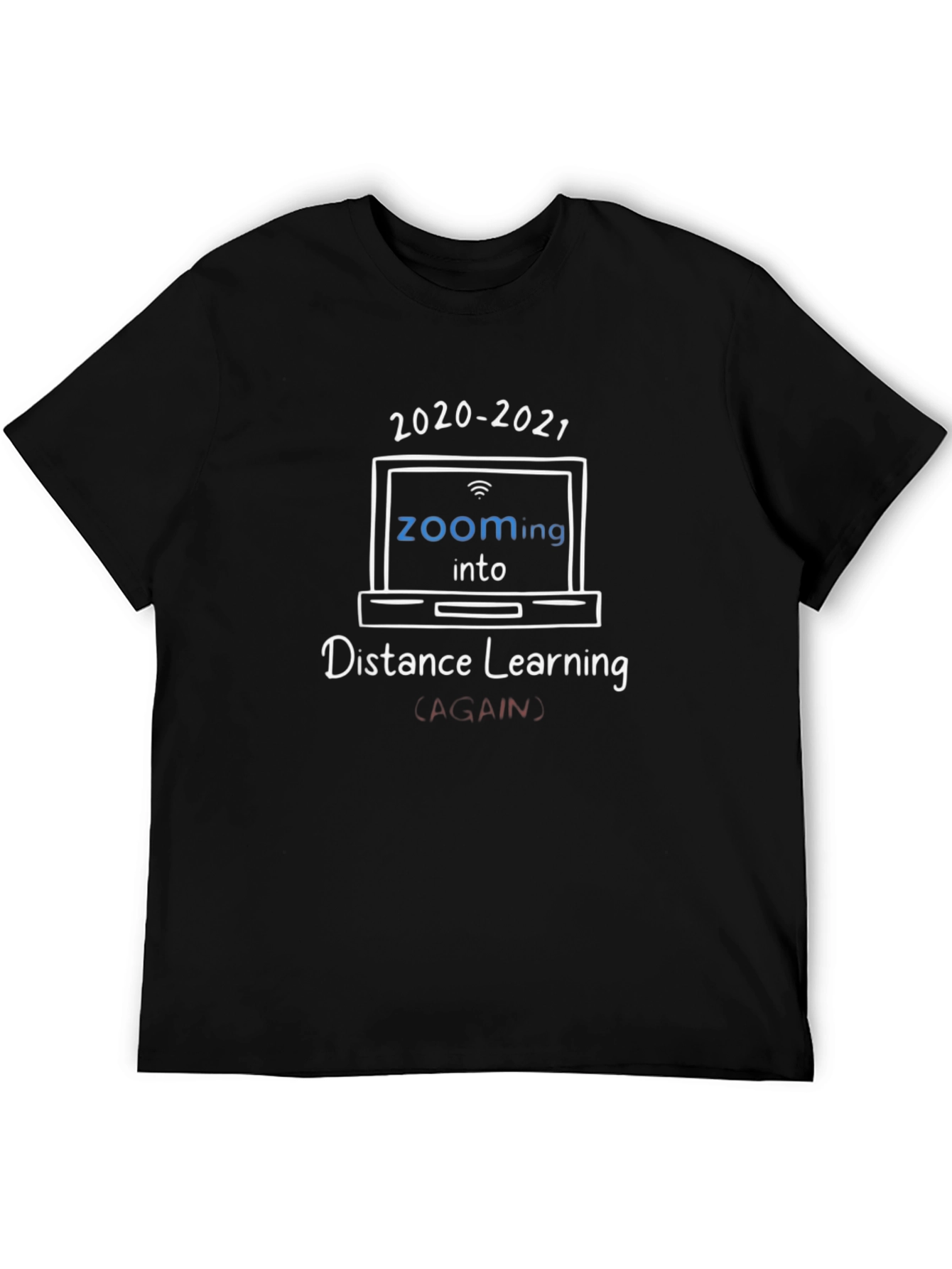 Zooming into Distance Learning 2020-2021 Black Tee