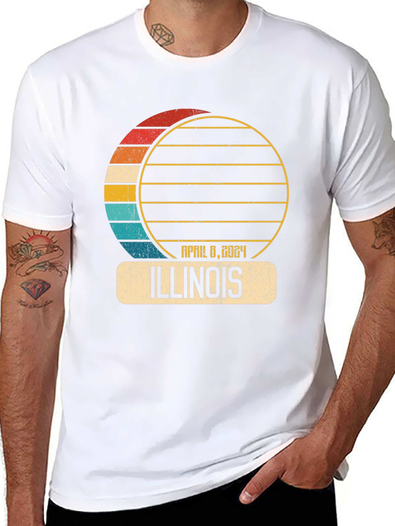 Illinois Eclipse April 8 2024 T-Shirt
