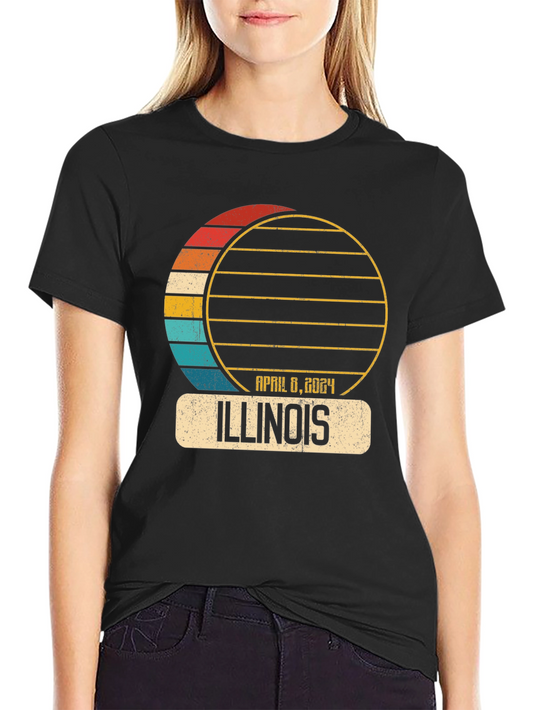 Illinois Eclipse April 8 2024 T-Shirt