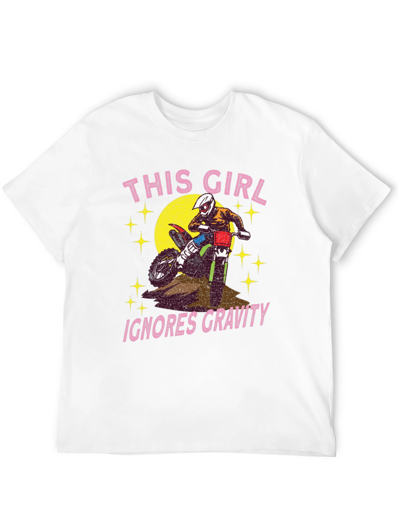 Girls Motocross Graphic Tee - Ignores Gravity