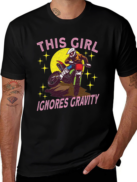 Girls Motocross Graphic Tee - Ignores Gravity