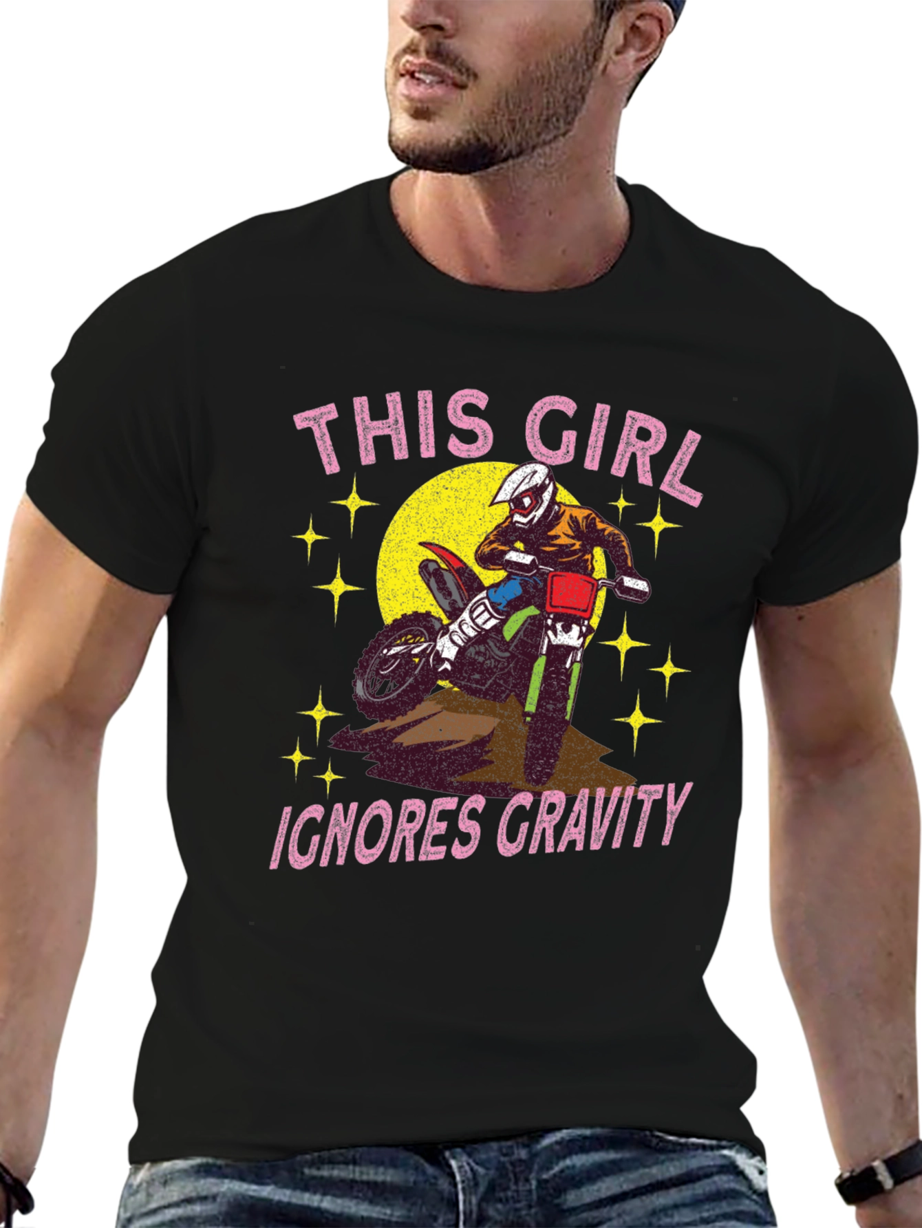 Girls Motocross Graphic Tee - Ignores Gravity