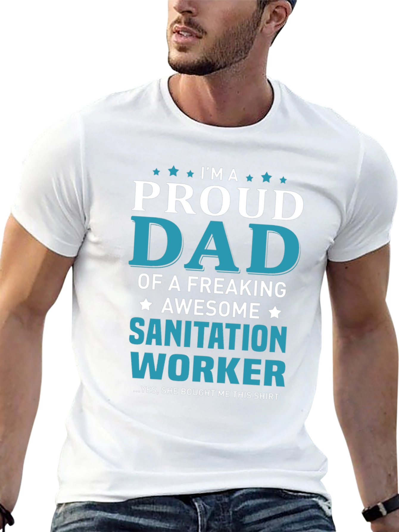 Proud Dad of Sanitation Worker Graphic T-Shirt