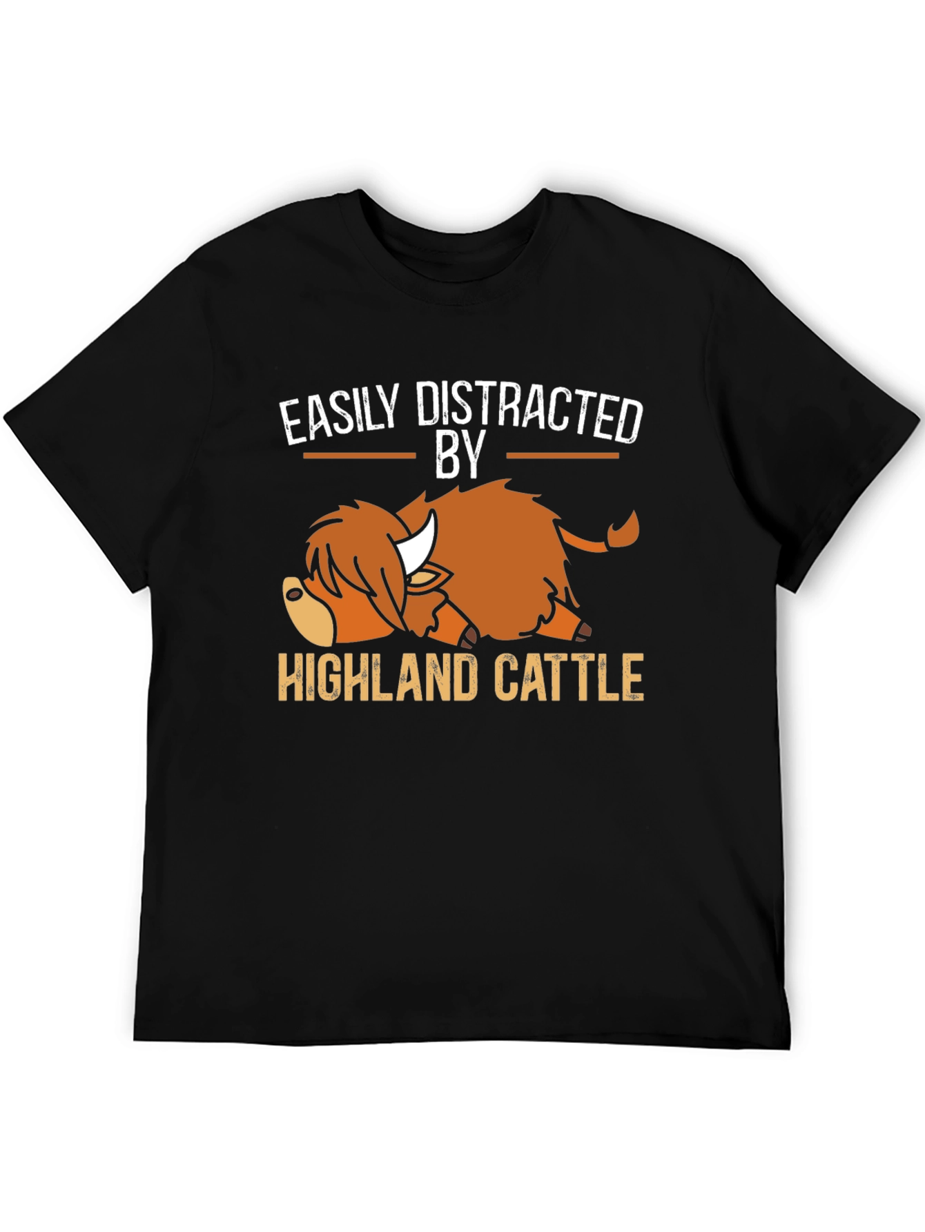 Easily Distracted By Highland Cattle T-Shirt