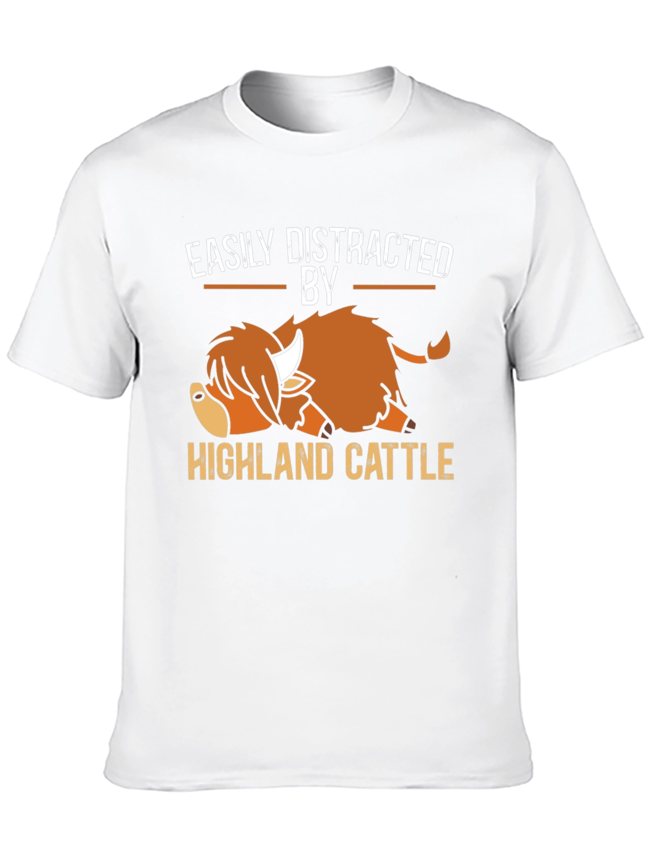 Easily Distracted By Highland Cattle T-Shirt