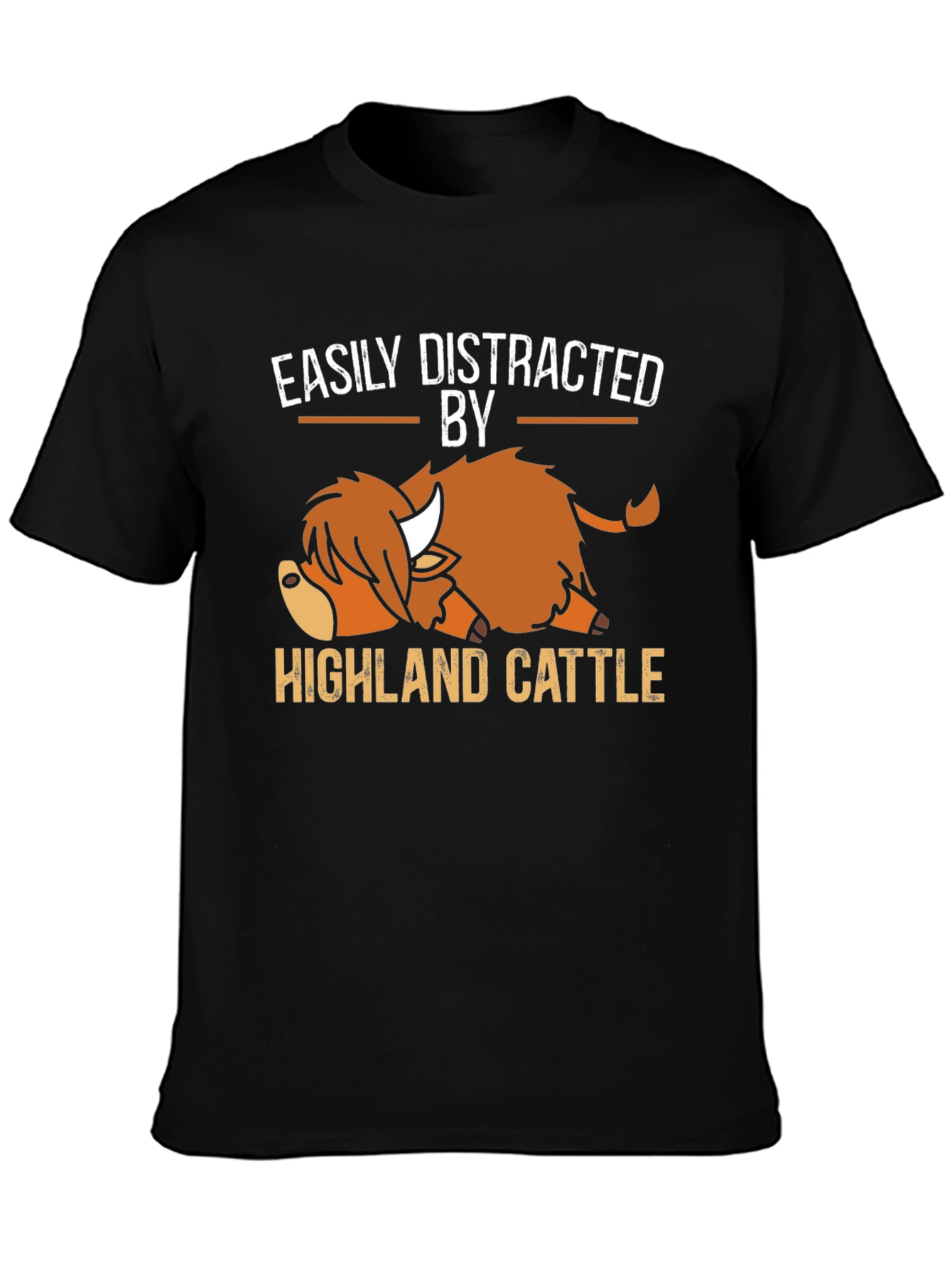 Easily Distracted By Highland Cattle T-Shirt
