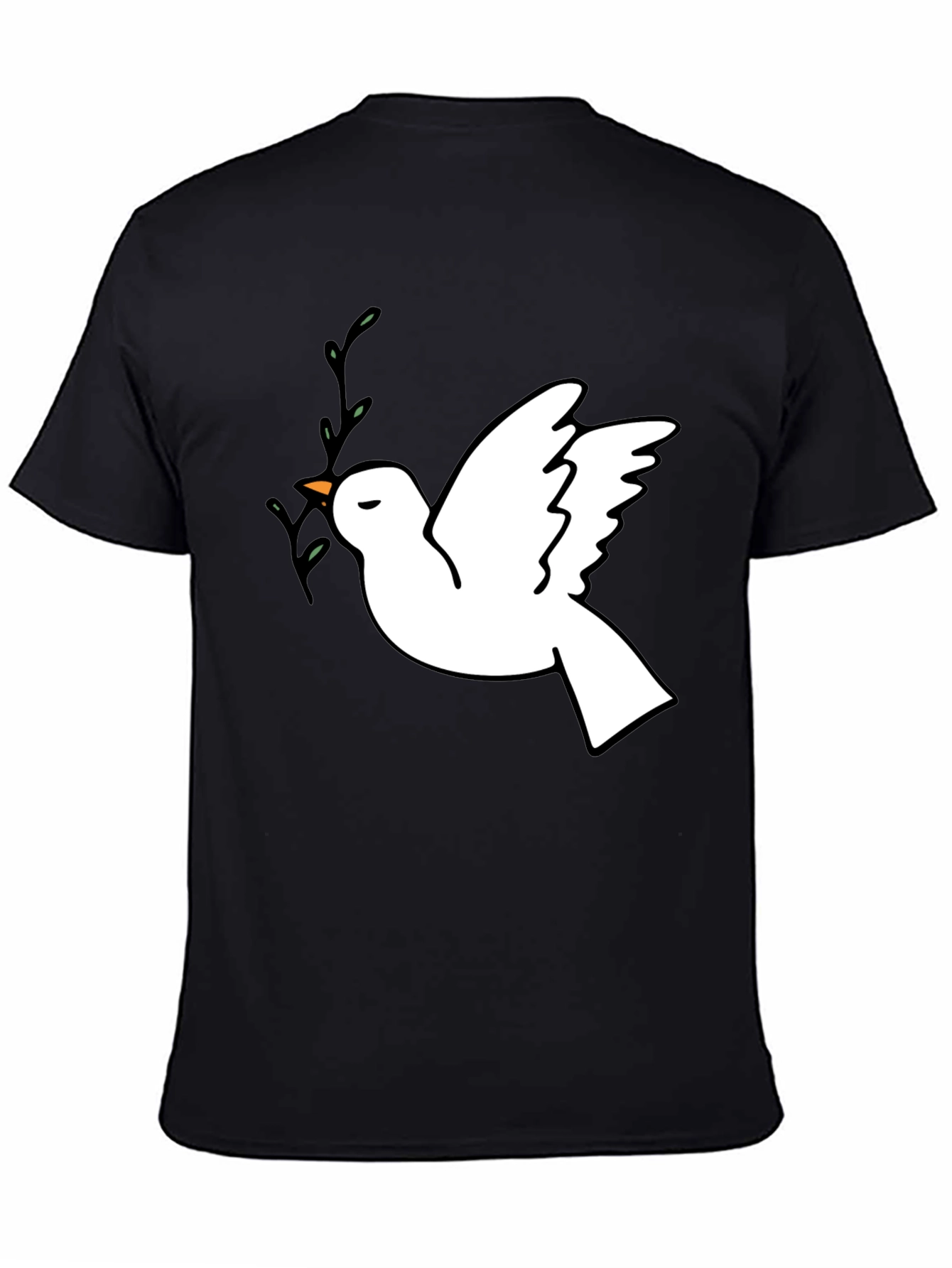 Peace Dove Graphic T-Shirt - Stylish Black Tee