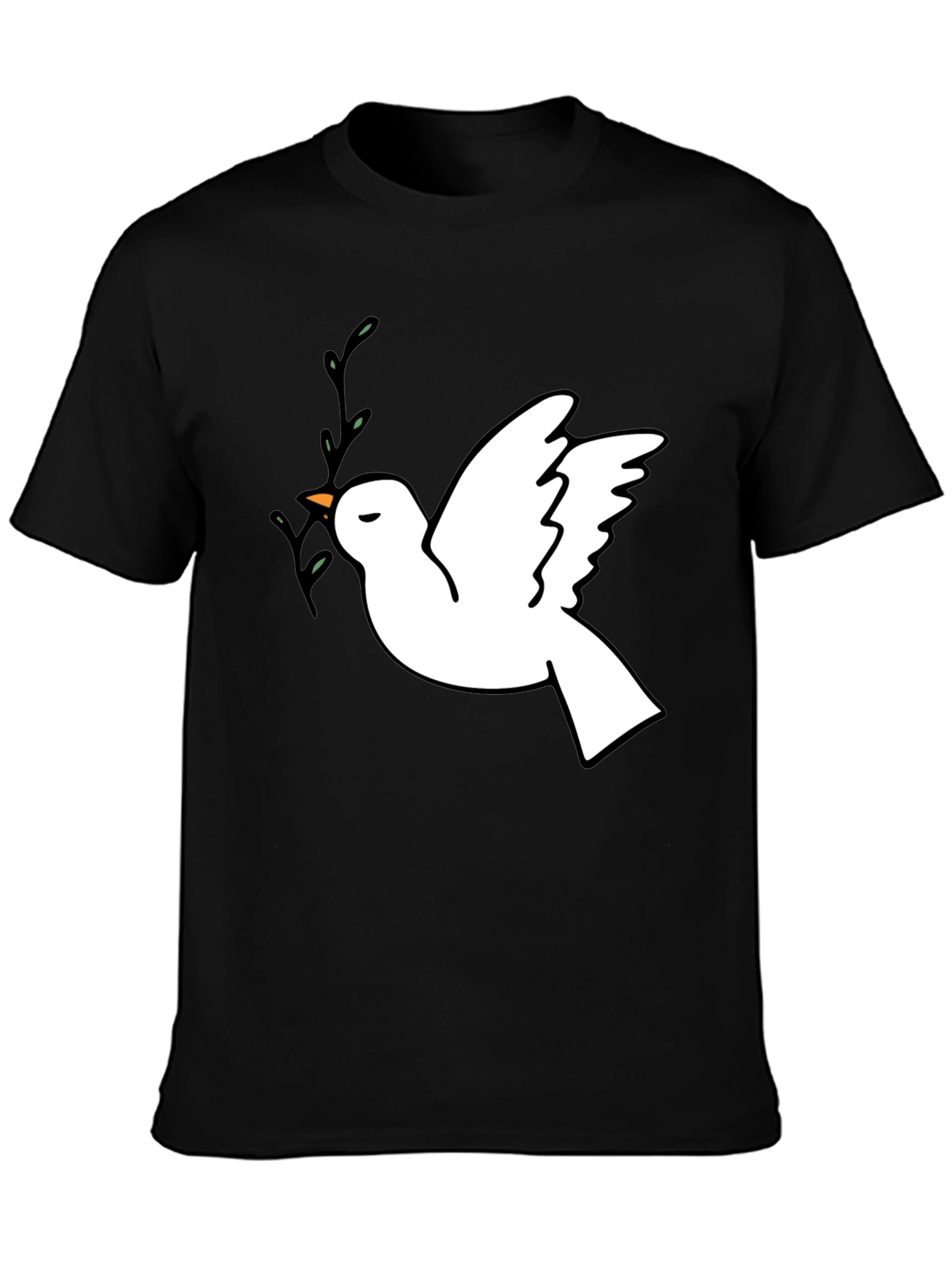 Peace Dove Graphic T-Shirt - Stylish Black Tee
