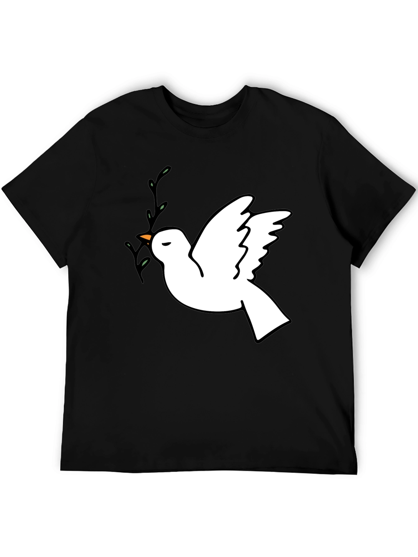 Peace Dove Graphic T-Shirt - Stylish Black Tee