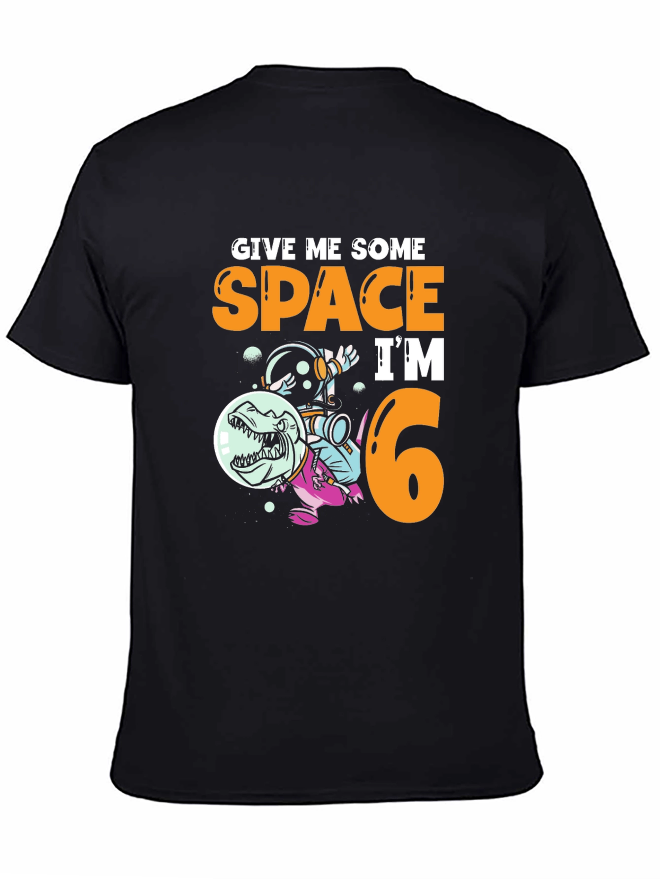 Dinosaur Astronaut 6th Birthday T-Shirt