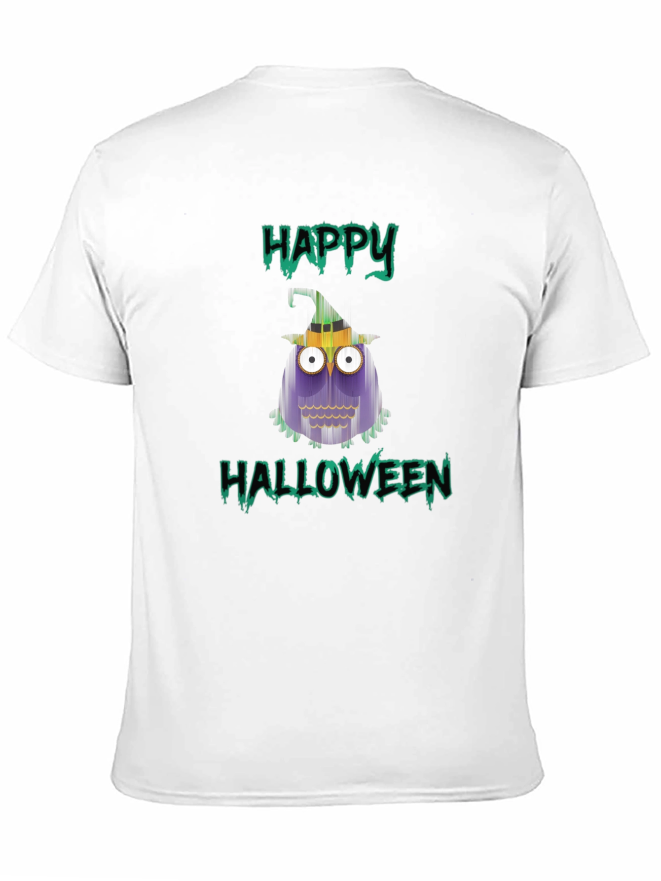 Happy Halloween Owl T-Shirt - Mens Black Tee