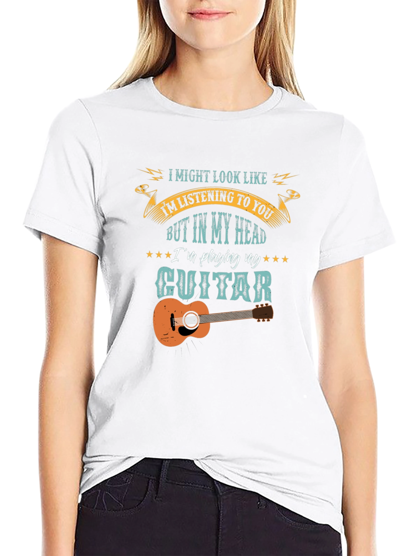 Guitar Player Graphic Tee - Music Lover T-Shirt
