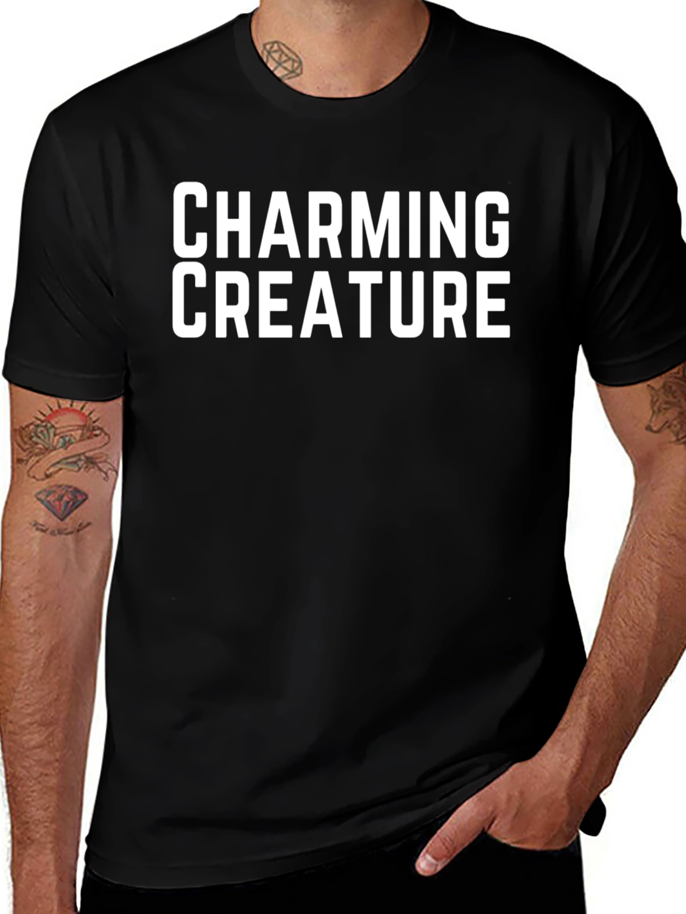 Charming Creature Graphic T-Shirt - Black