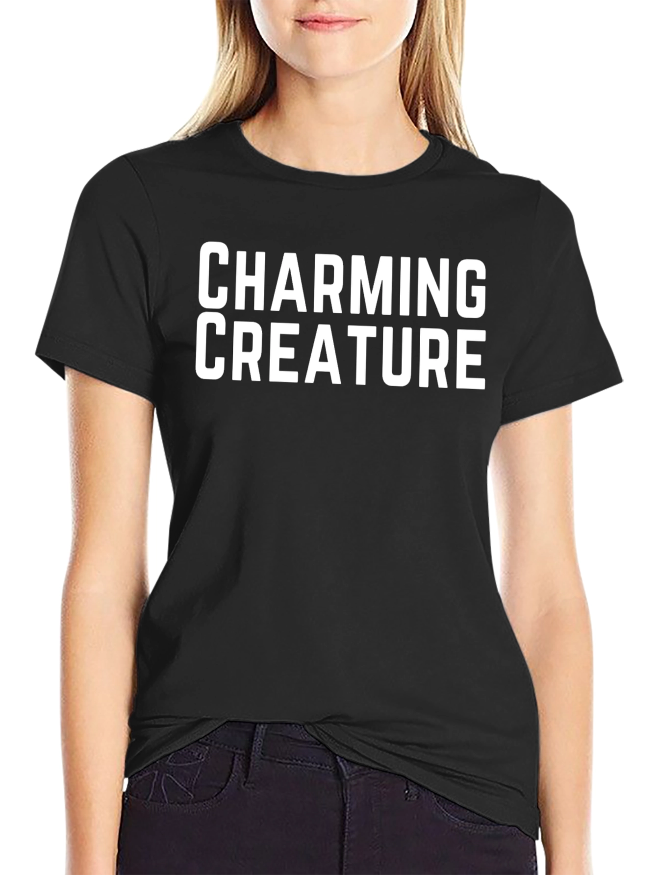 Charming Creature Graphic T-Shirt - Black