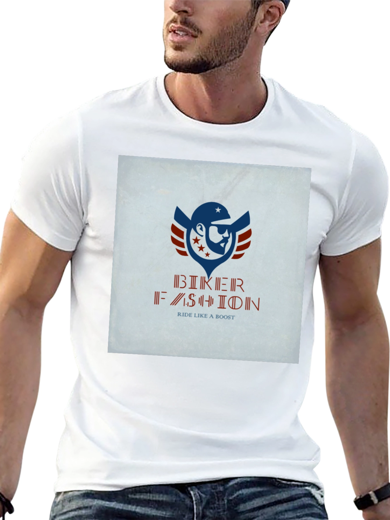 Biker Fashion Graphic T-Shirt - Ride Like a Boost