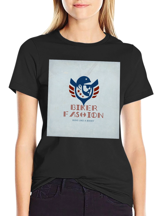 Biker Fashion Graphic T-Shirt - Ride Like a Boost
