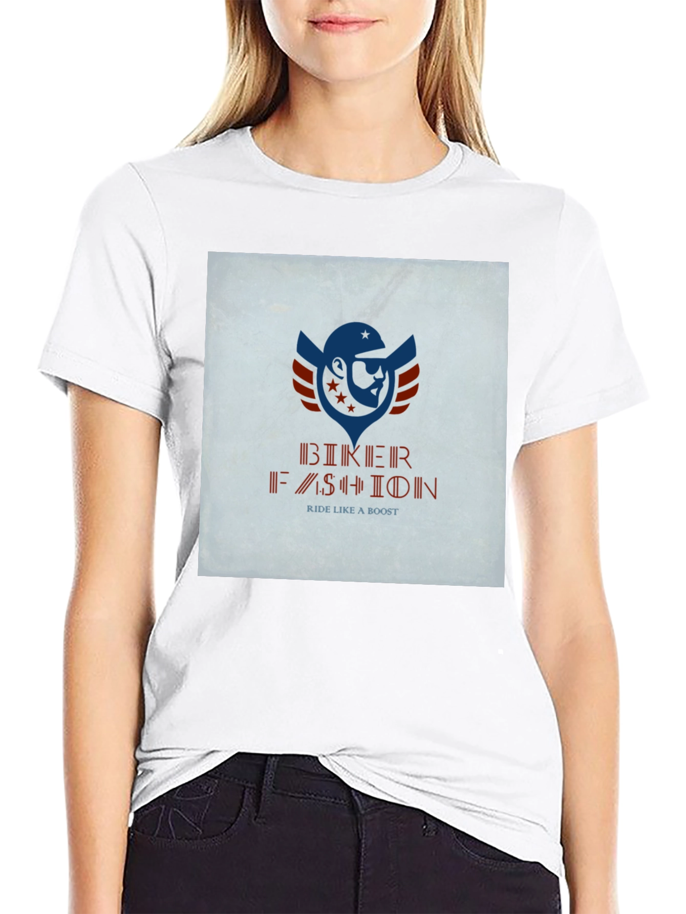 Biker Fashion Graphic T-Shirt - Ride Like a Boost