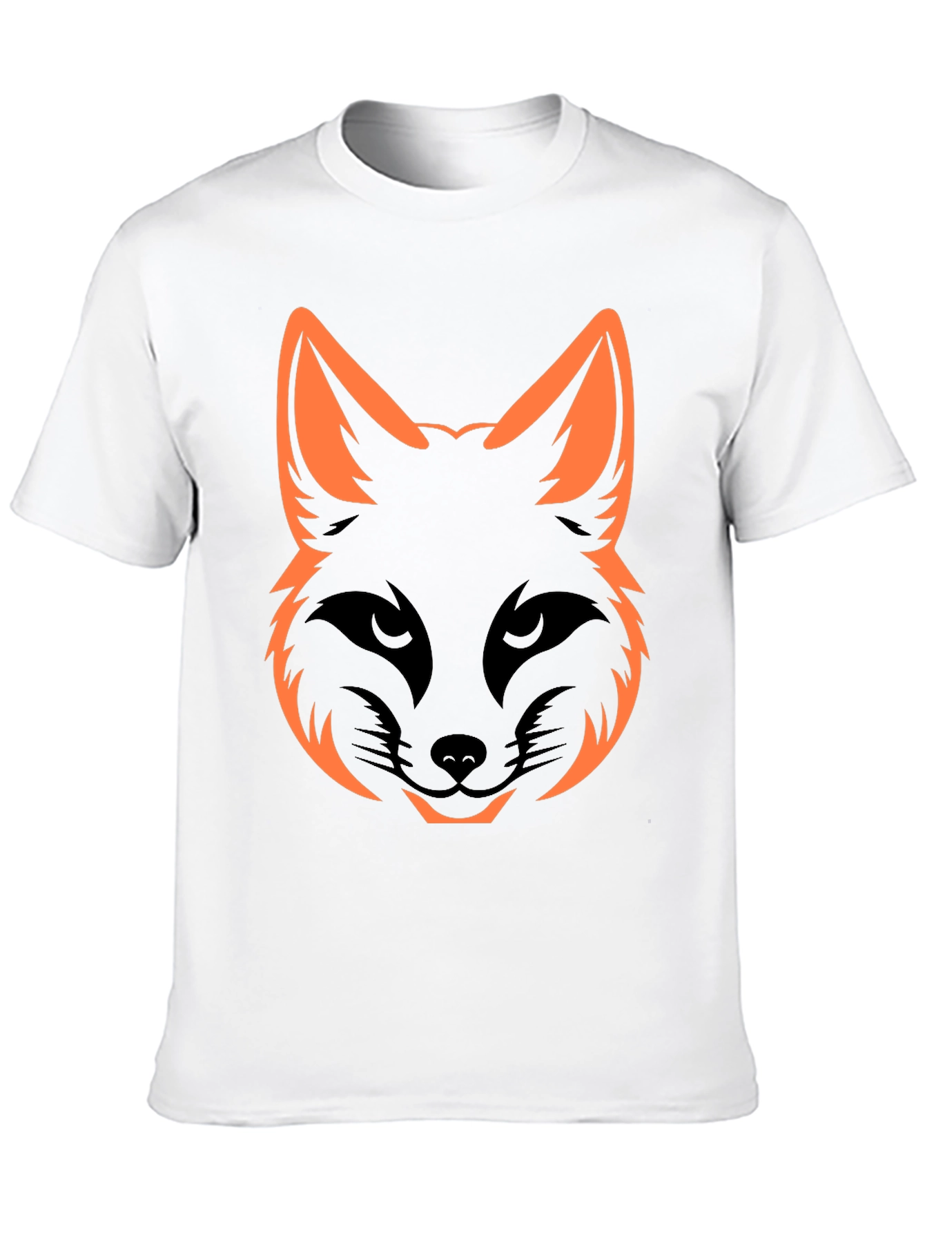 Cool Fox Head Graphic Tee - Black Unisex Shirt