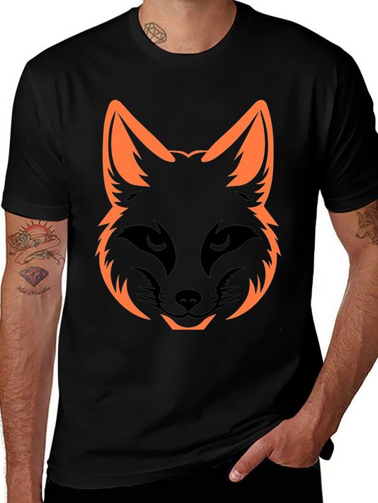 Cool Fox Head Graphic Tee - Black Unisex Shirt