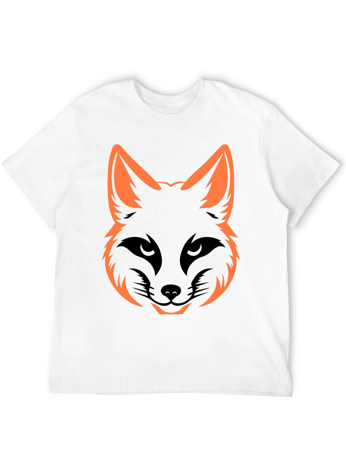 Cool Fox Head Graphic Tee - Black Unisex Shirt