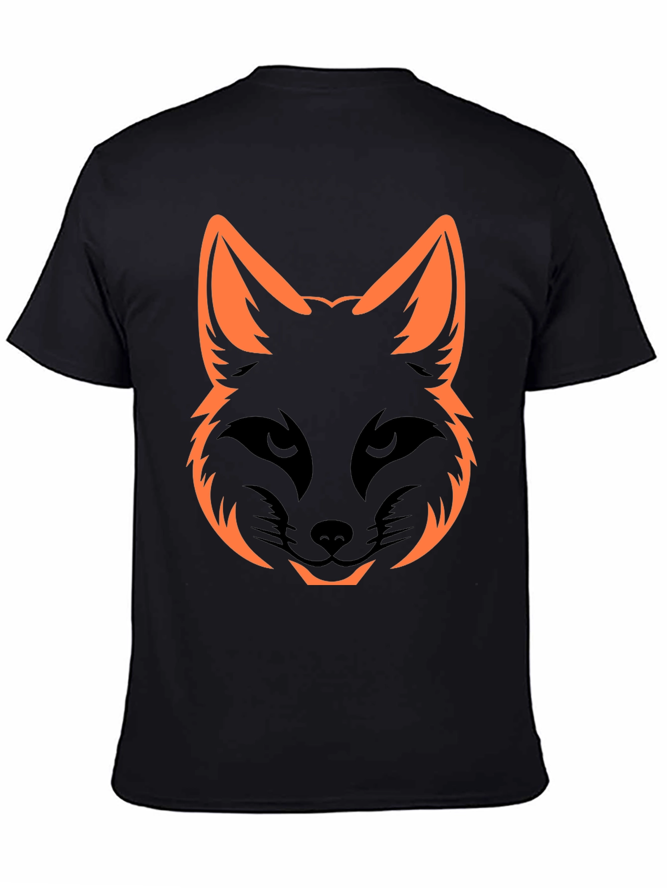Cool Fox Head Graphic Tee - Black Unisex Shirt