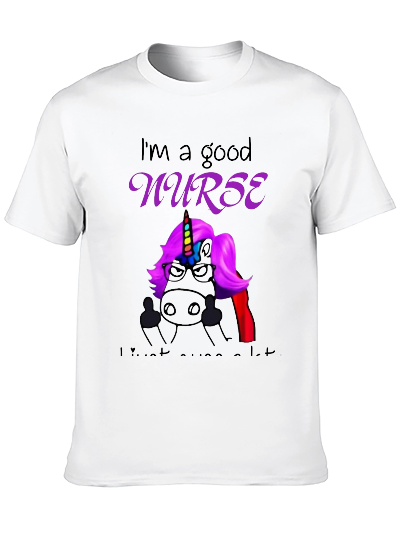 Good Nurse Unicorn Black T-Shirt