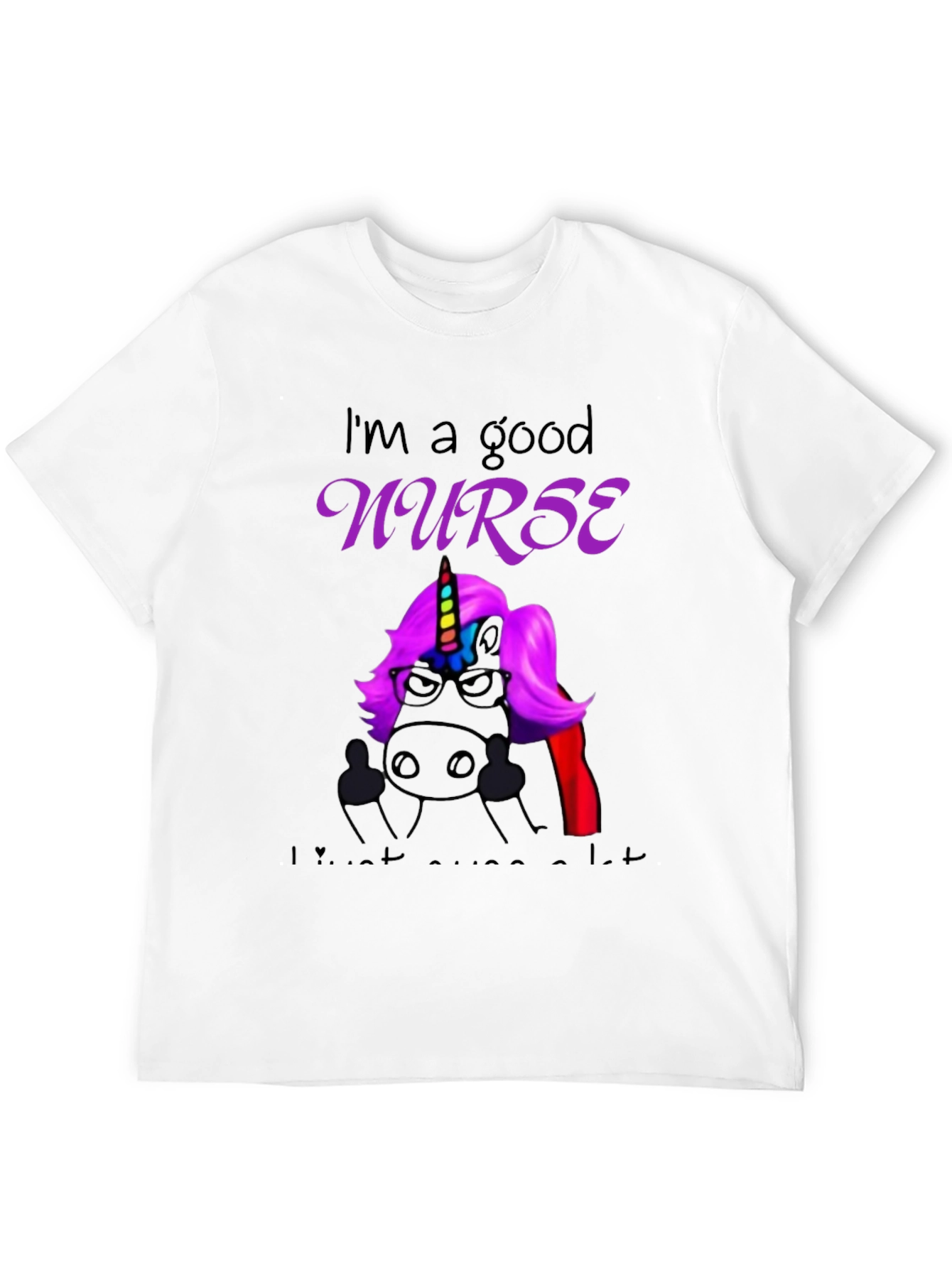 Good Nurse Unicorn Black T-Shirt