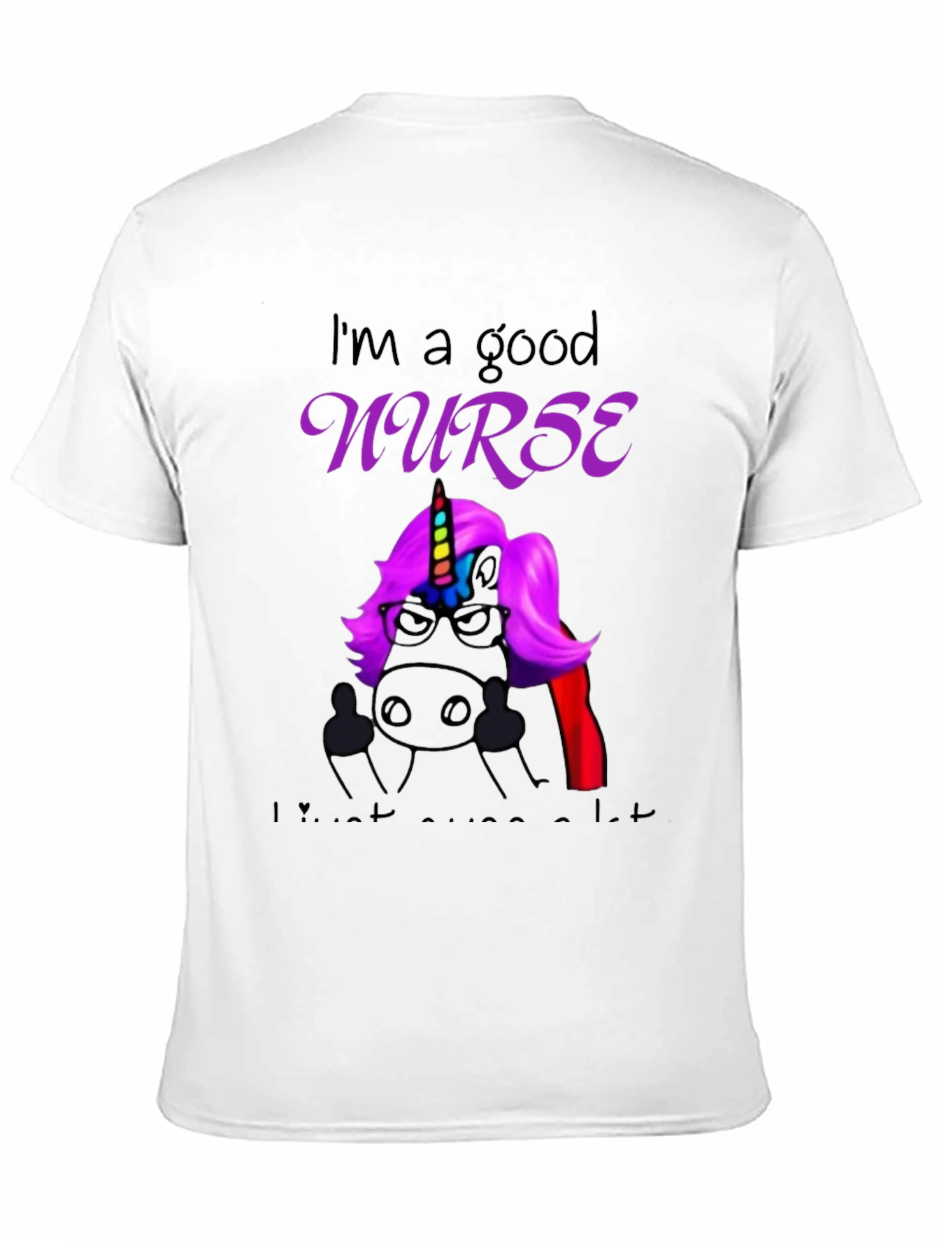 Good Nurse Unicorn Black T-Shirt