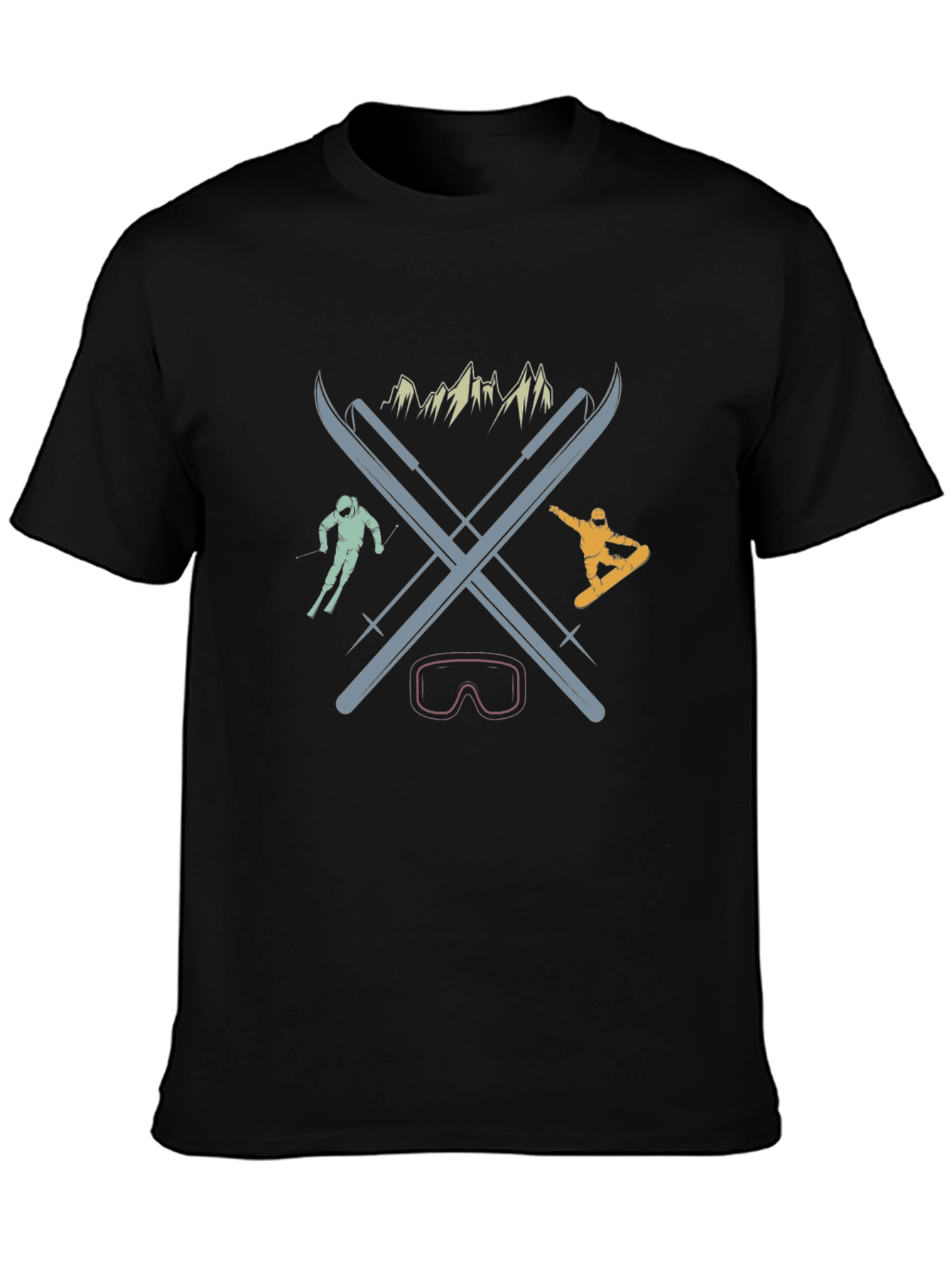 Retro Ski & Snowboard Graphic Tee