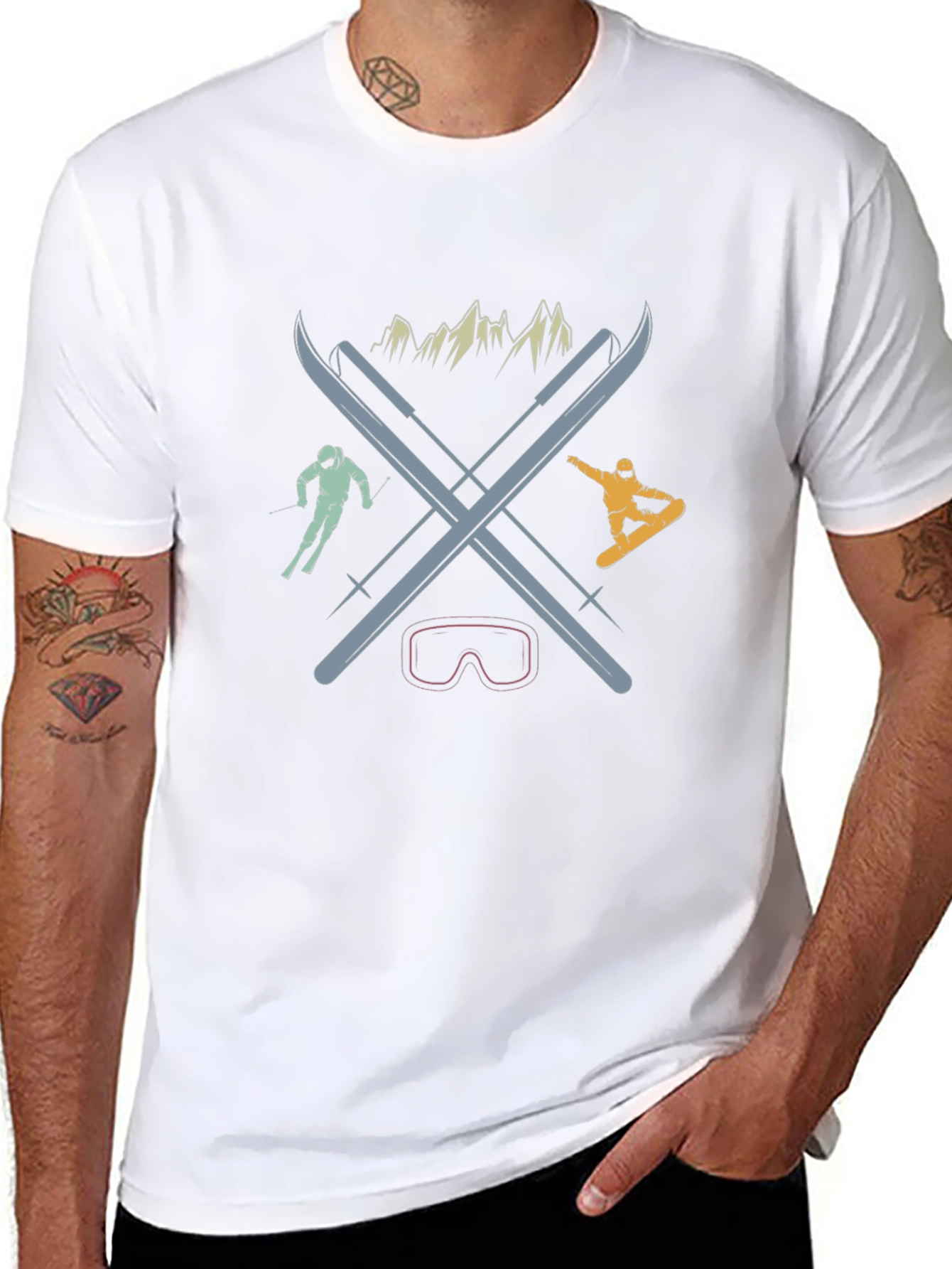 Retro Ski & Snowboard Graphic Tee