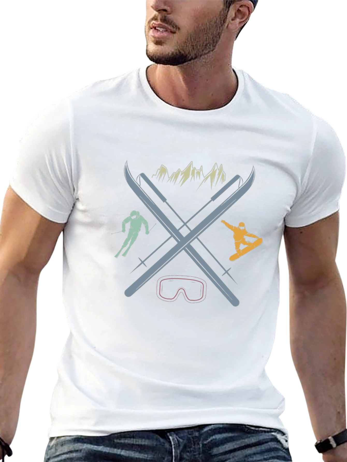 Retro Ski & Snowboard Graphic Tee