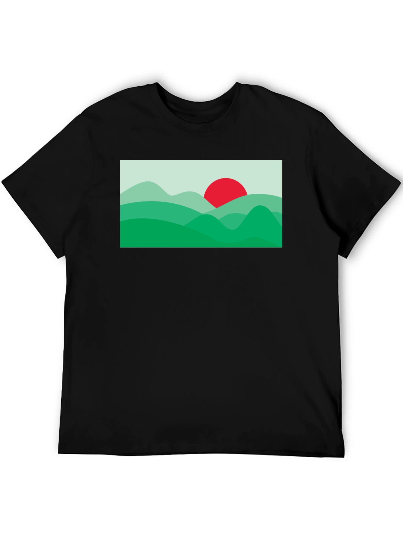 Nature Horizon Graphic Tee - Black
