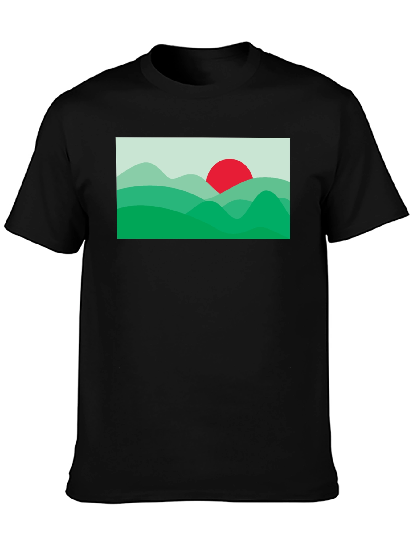 Nature Horizon Graphic Tee - Black