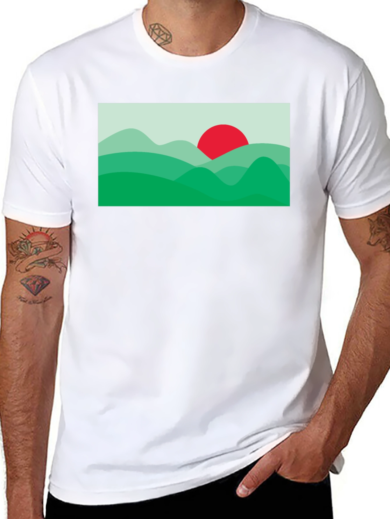Nature Horizon Graphic Tee - Black