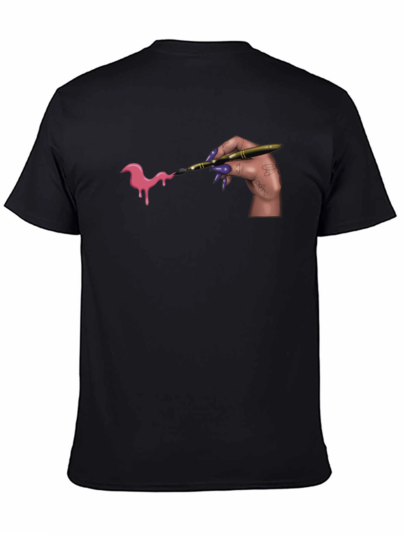 Artistic Paint Drip Graphic T-Shirt