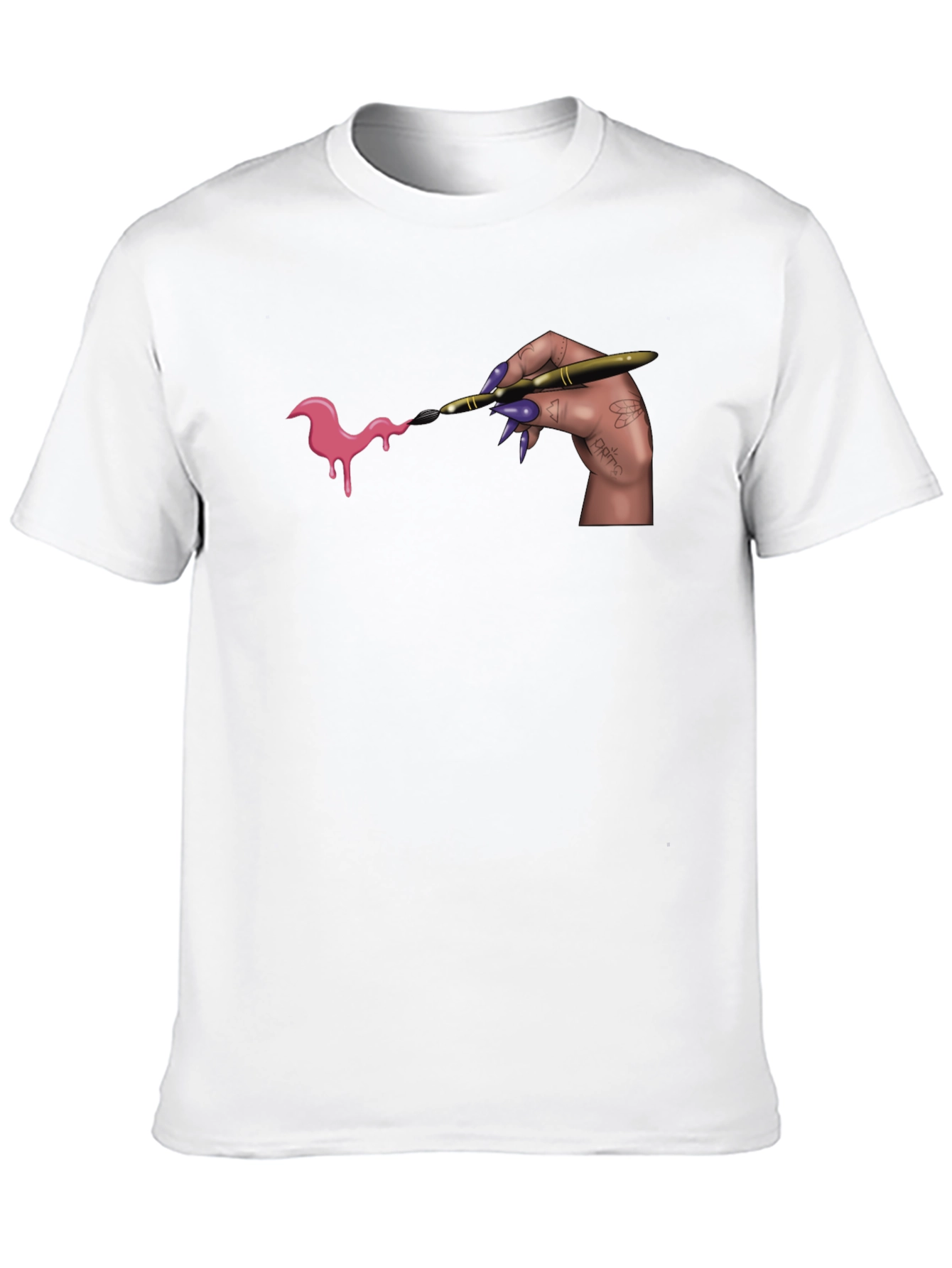 Artistic Paint Drip Graphic T-Shirt