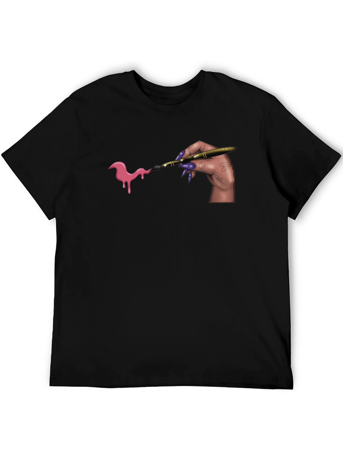 Artistic Paint Drip Graphic T-Shirt