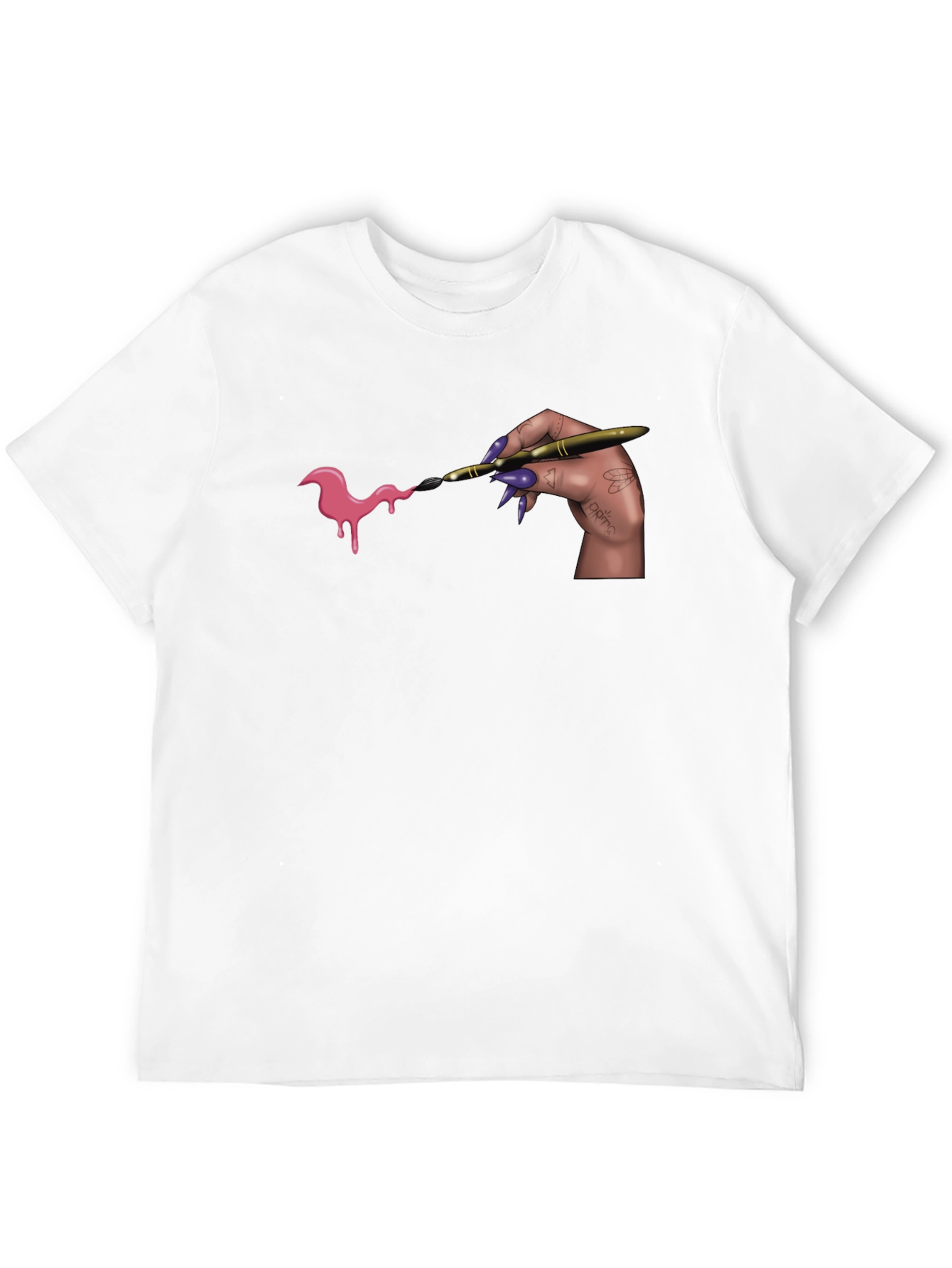 Artistic Paint Drip Graphic T-Shirt