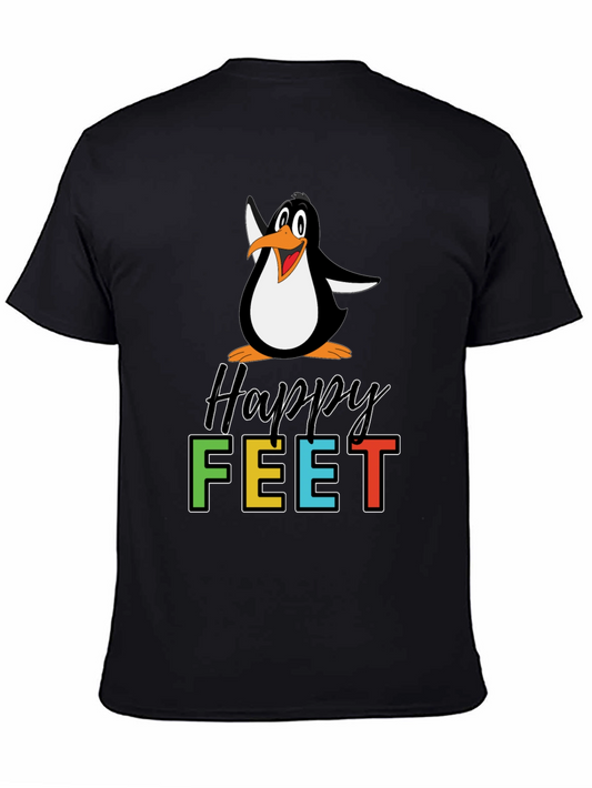 Happy Feet Penguin Graphic Tee - Black T-Shirt