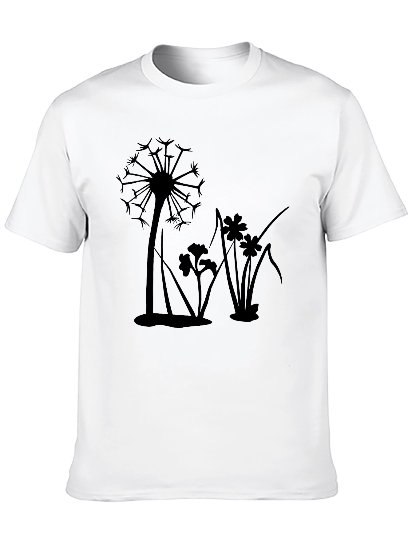 Dandelion Graphic Black T-Shirt